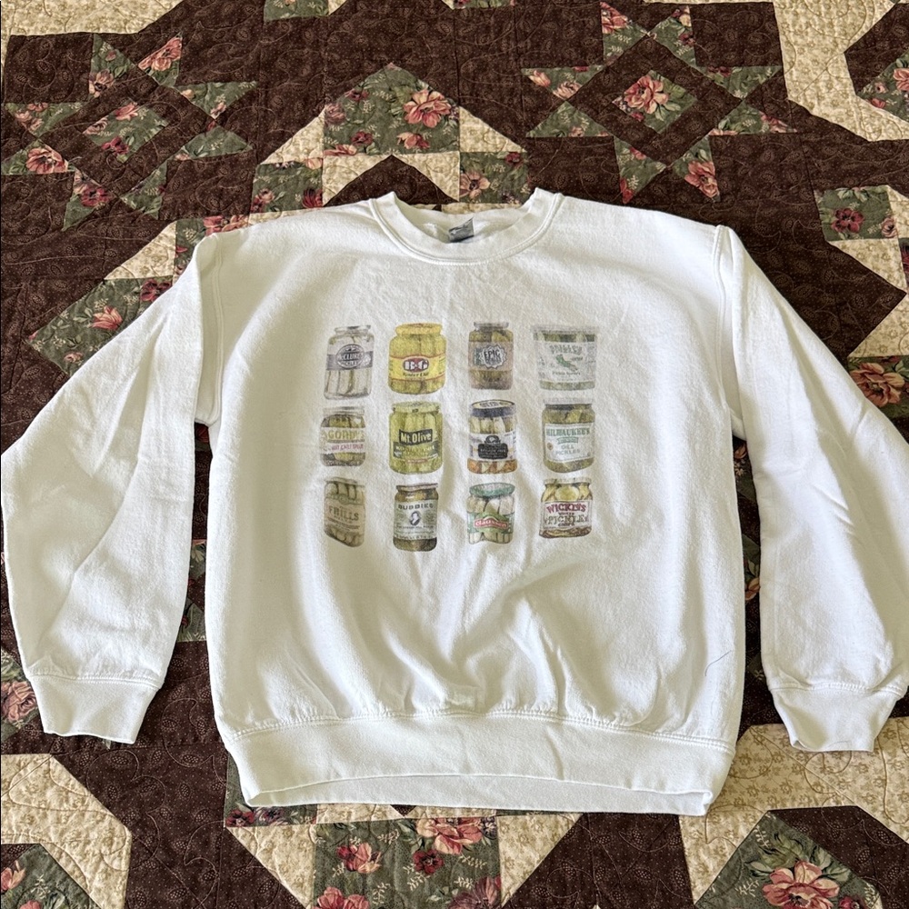White Graphic Women’s Crewneck